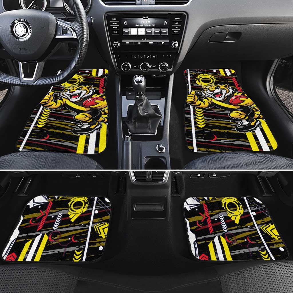 Richmond Tigers Car Mats Mascot Cartoon Football Illustration Style