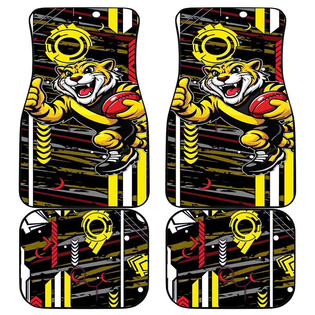 Richmond Tigers Car Mats Mascot Cartoon Football Illustration Style