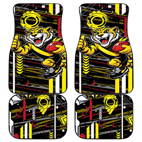Richmond Tigers Car Mats Mascot Cartoon Football Illustration Style