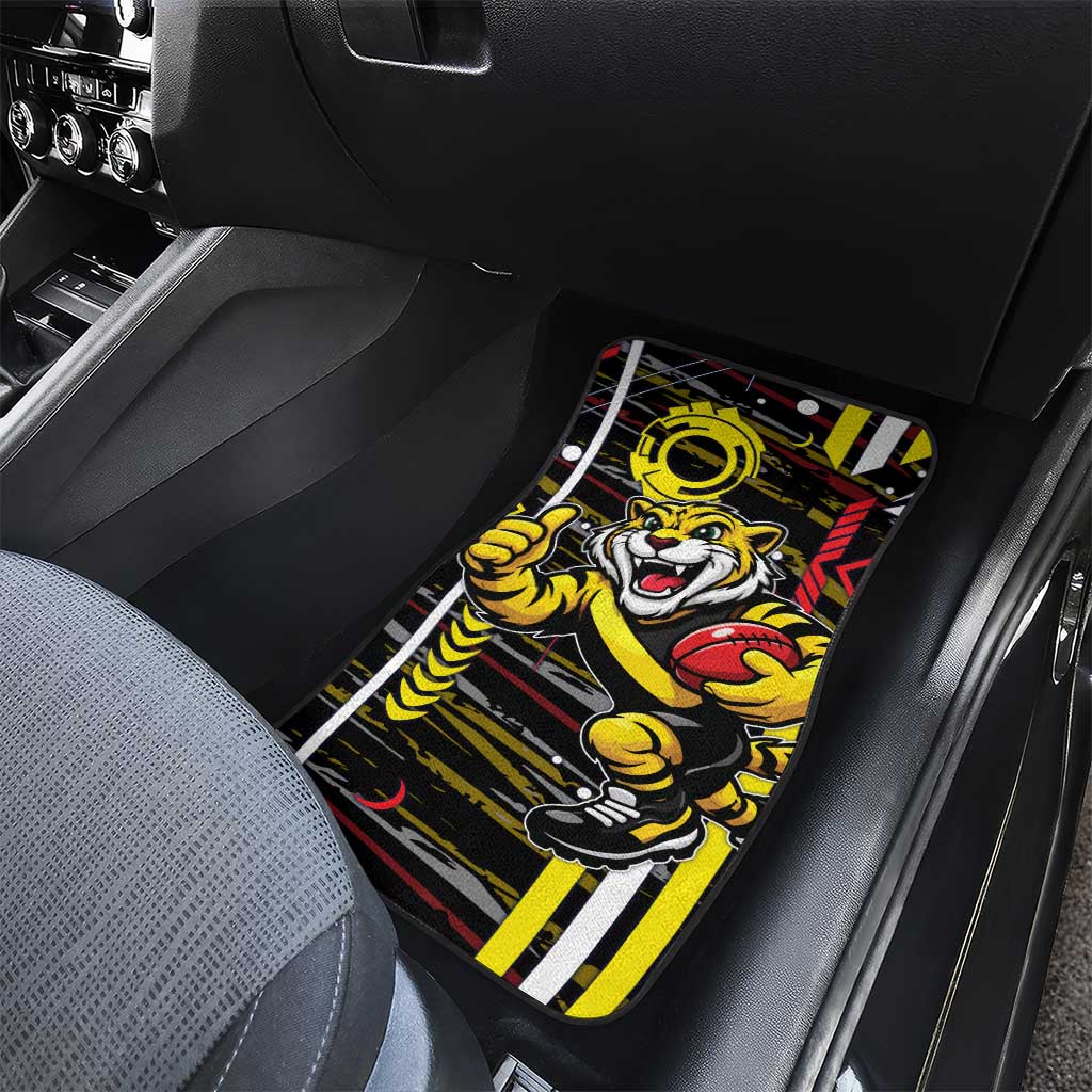Richmond Tigers Car Mats Mascot Cartoon Football Illustration Style
