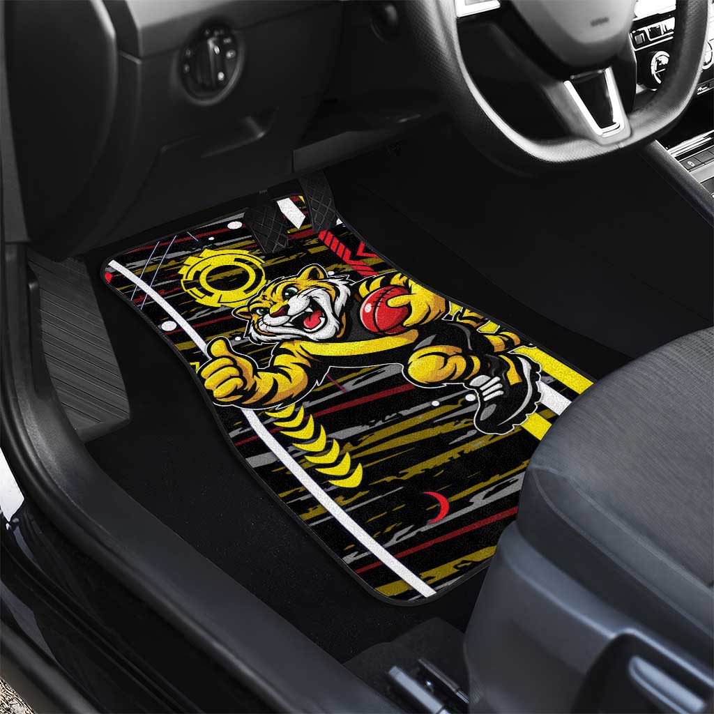 Richmond Tigers Car Mats Mascot Cartoon Football Illustration Style