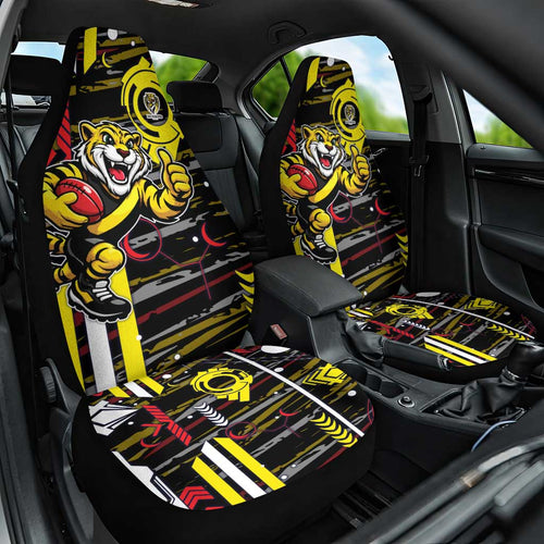 Richmond Tigers Car Seat Cover Mascot Cartoon Football Illustration Style