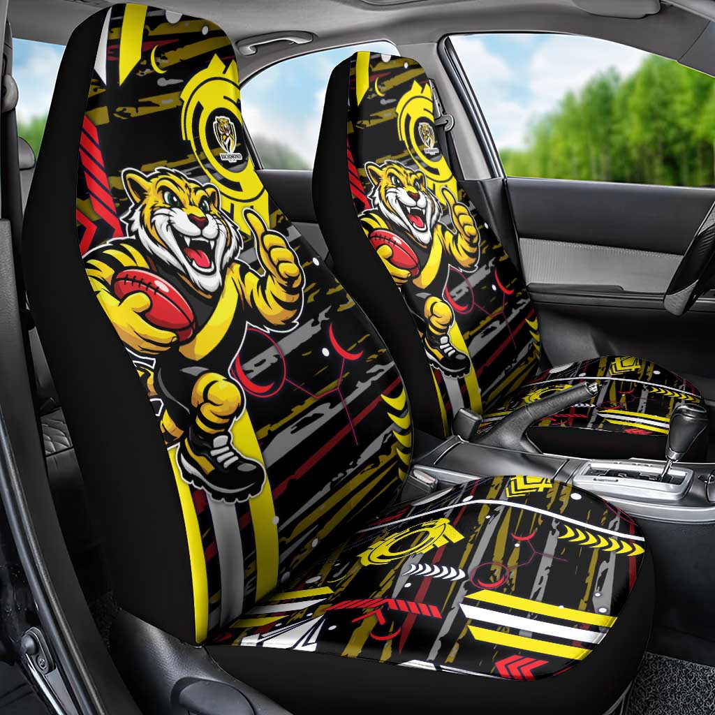Richmond Tigers Car Seat Cover Mascot Cartoon Football Illustration Style