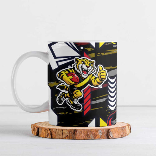 Richmond Tigers Ceramic Mug Mascot Cartoon Football Illustration Style