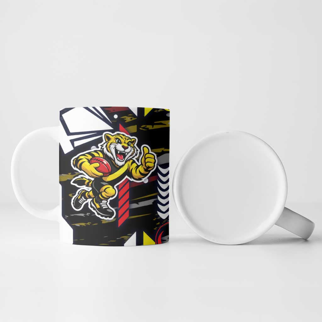 Richmond Tigers Ceramic Mug Mascot Cartoon Football Illustration Style
