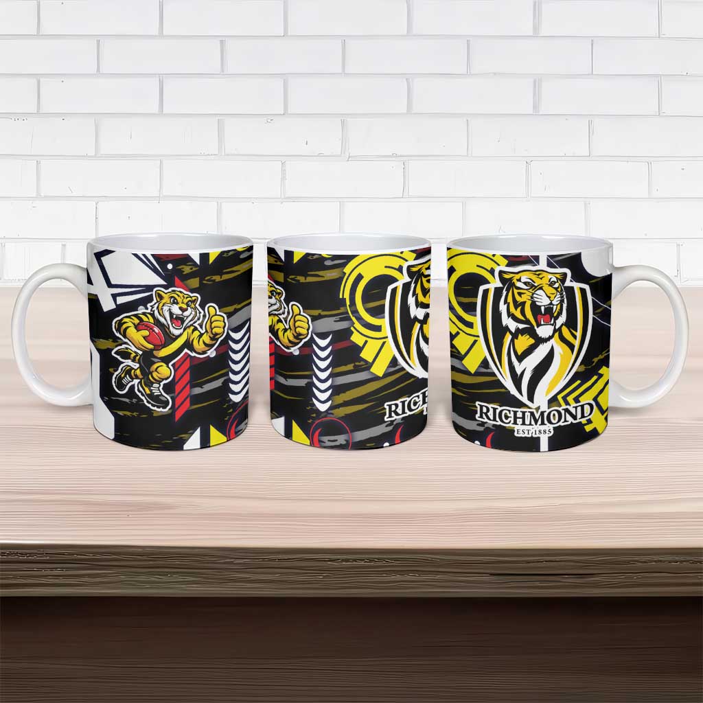 Richmond Tigers Ceramic Mug Mascot Cartoon Football Illustration Style