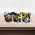 Richmond Tigers Ceramic Mug Mascot Cartoon Football Illustration Style