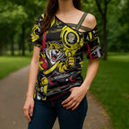 Richmond Tigers Cross Shoulder Shirt Mascot Cartoon Football Illustration Style