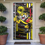 Richmond Tigers Door Cover Mascot Cartoon Football Illustration Style