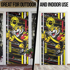 Richmond Tigers Door Cover Mascot Cartoon Football Illustration Style