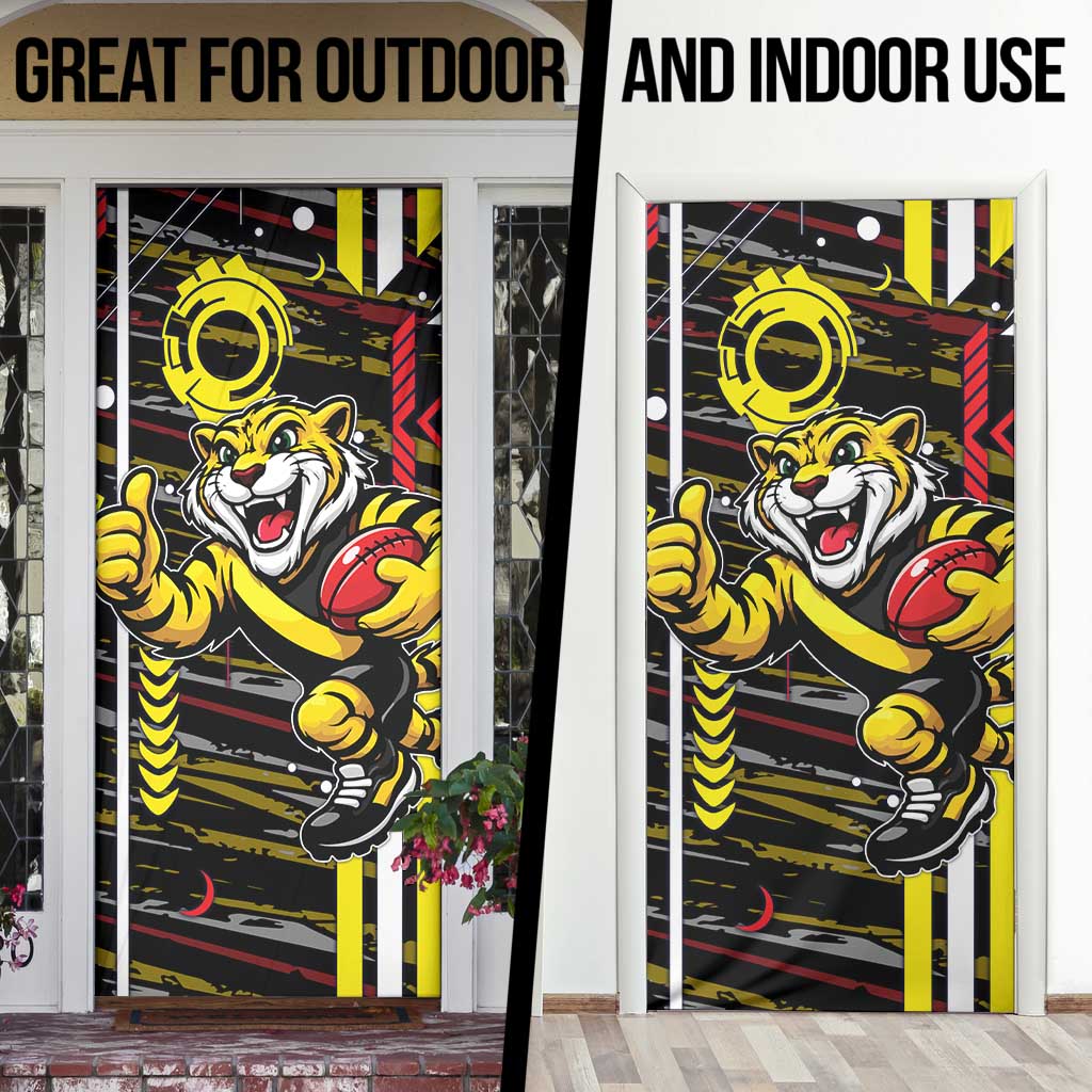 Richmond Tigers Door Cover Mascot Cartoon Football Illustration Style