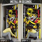 Richmond Tigers Door Cover Mascot Cartoon Football Illustration Style