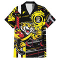 Richmond Tigers Family Matching Tank Maxi Dress and Hawaiian Shirt Mascot Cartoon Football Illustration Style