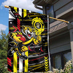 Richmond Tigers Garden Flag Mascot Cartoon Football Illustration Style