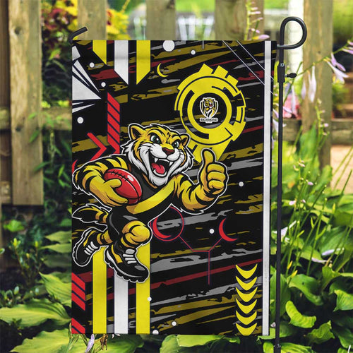 Richmond Tigers Garden Flag Mascot Cartoon Football Illustration Style