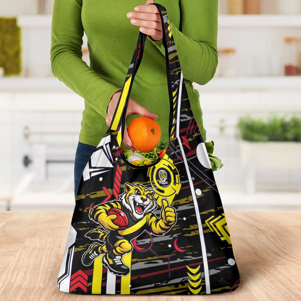 Richmond Tigers Grocery Bag Mascot Cartoon Football Illustration Style