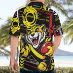 Richmond Tigers Hawaiian Shirt Mascot Cartoon Football Illustration Style