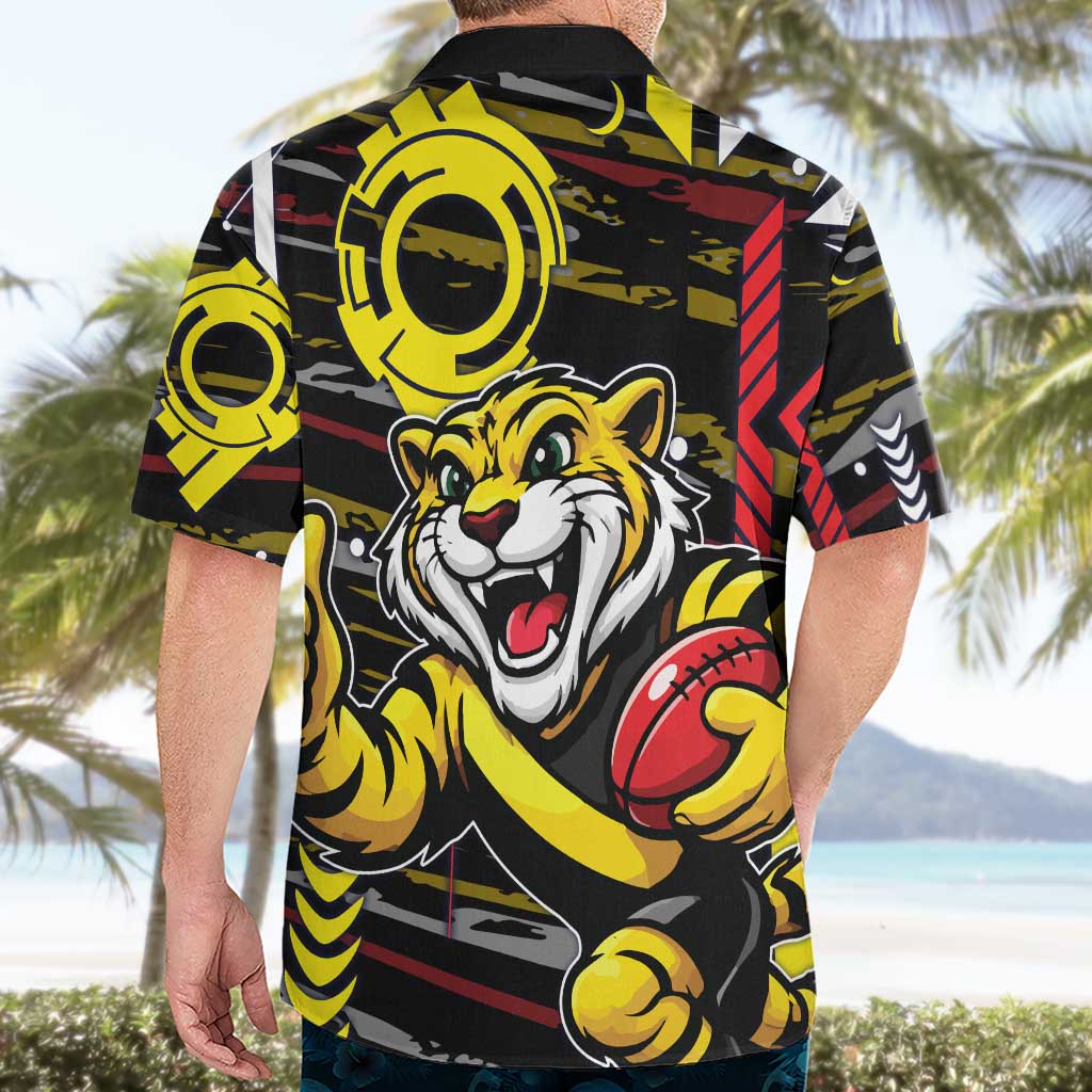 Richmond Tigers Hawaiian Shirt Mascot Cartoon Football Illustration Style