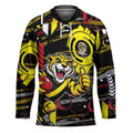 Richmond Tigers Hockey Jersey Mascot Cartoon Football Illustration Style