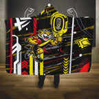 Richmond Tigers Hooded Blanket Mascot Cartoon Football Illustration Style