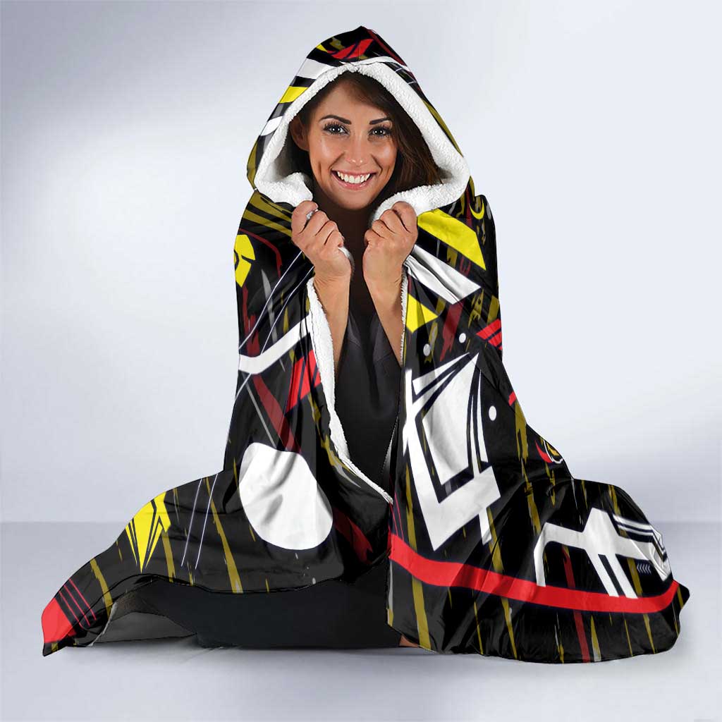 Richmond Tigers Hooded Blanket Mascot Cartoon Football Illustration Style