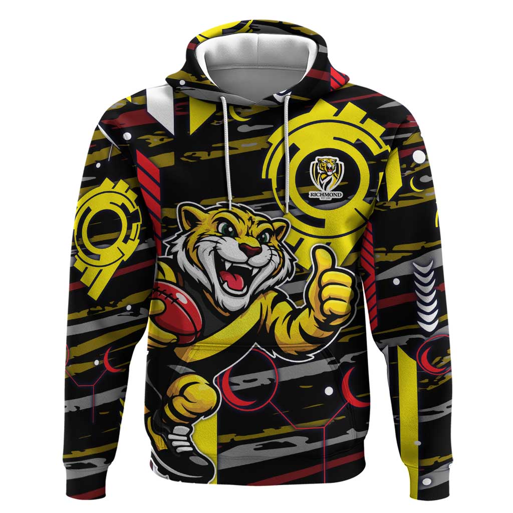 Richmond Tigers Hoodie Mascot Cartoon Football Illustration Style