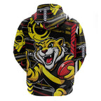 Richmond Tigers Hoodie Mascot Cartoon Football Illustration Style