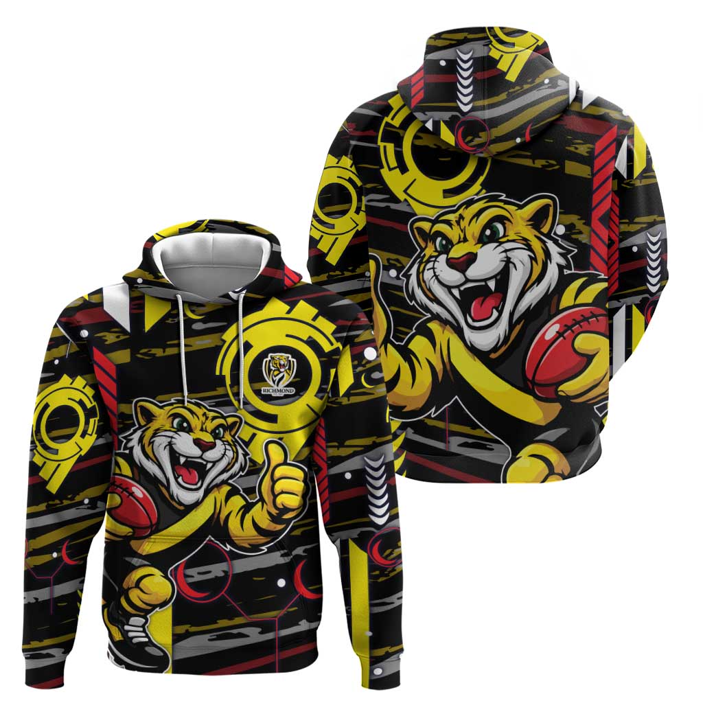 Richmond Tigers Hoodie Mascot Cartoon Football Illustration Style