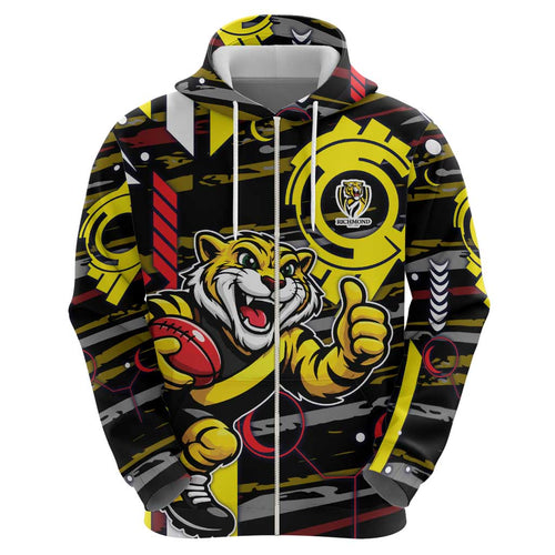 Richmond Tigers Hoodie Mascot Cartoon Football Illustration Style