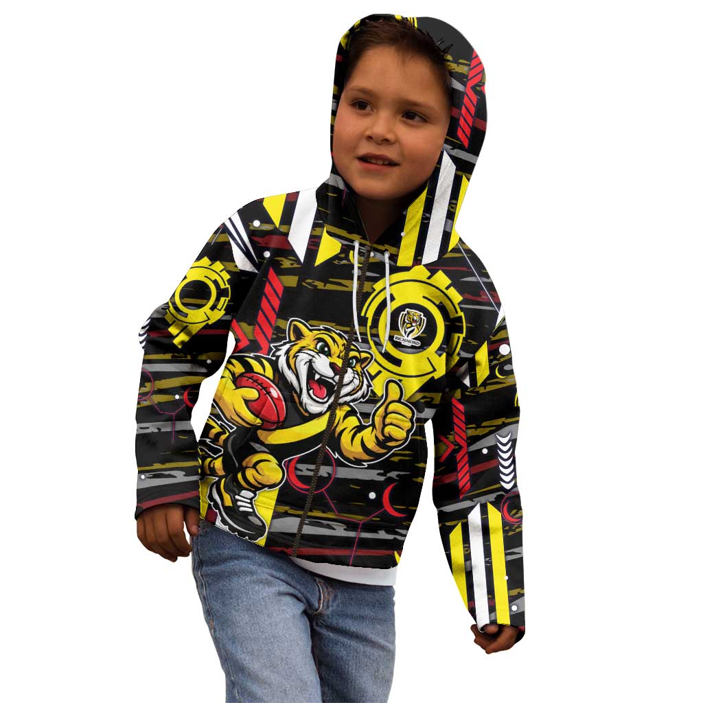 Richmond Tigers Kid Hoodie Mascot Cartoon Football Illustration Style