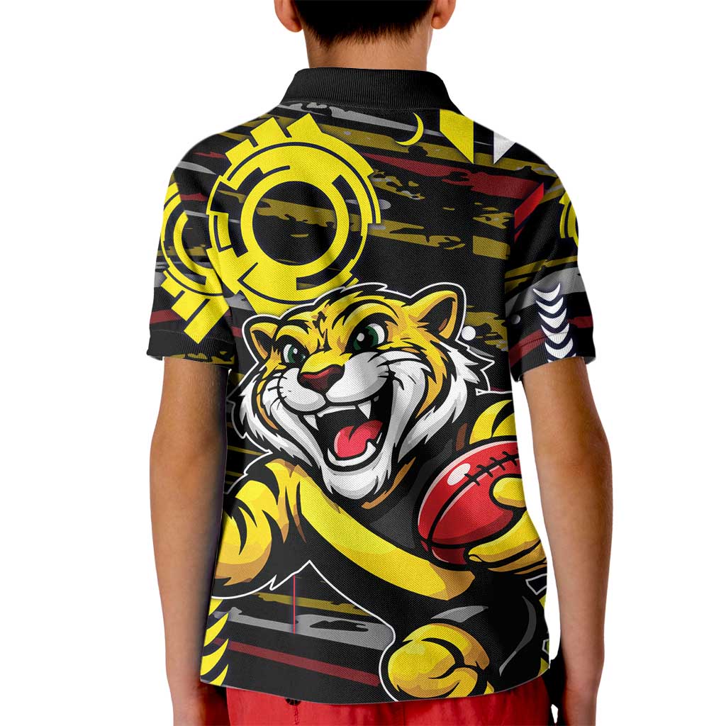 Richmond Tigers Kid Polo Shirt Mascot Cartoon Football Illustration Style