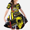 Richmond Tigers Kid Short Sleeve Dress Mascot Cartoon Football Illustration Style