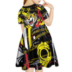 Richmond Tigers Kid Short Sleeve Dress Mascot Cartoon Football Illustration Style