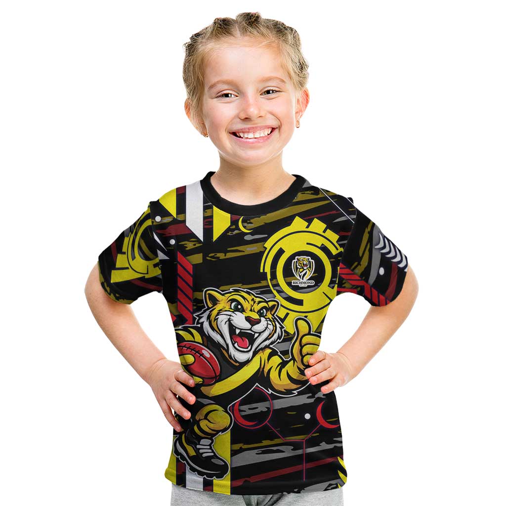 Richmond Tigers Kid T Shirt Mascot Cartoon Football Illustration Style