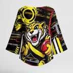 Richmond Tigers Kimono Sleeve Blouse Mascot Cartoon Football Illustration Style