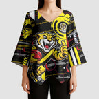 Richmond Tigers Kimono Sleeve Blouse Mascot Cartoon Football Illustration Style