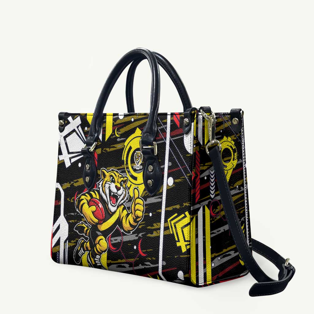 Richmond Tigers Leather Bag Mascot Cartoon Football Illustration Style