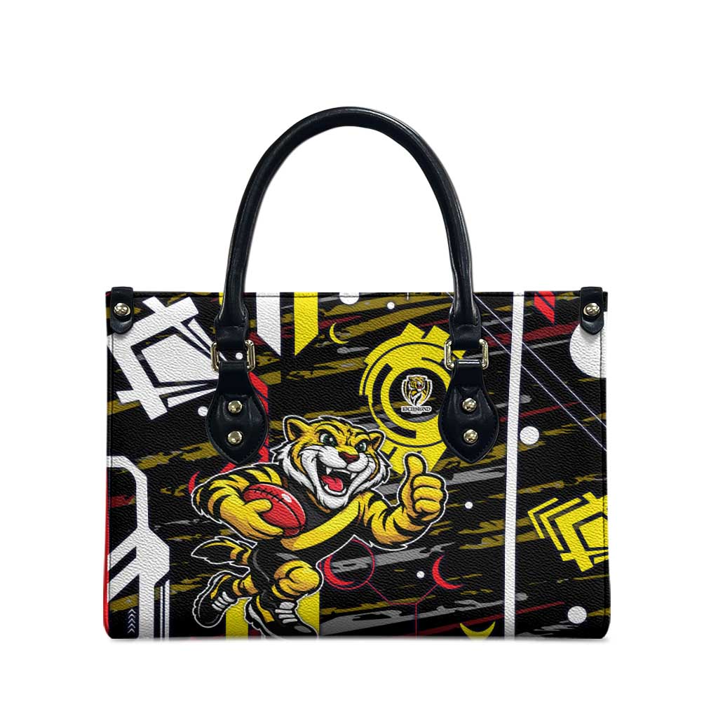 Richmond Tigers Leather Bag Mascot Cartoon Football Illustration Style