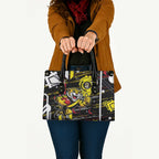 Richmond Tigers Leather Bag Mascot Cartoon Football Illustration Style