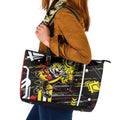 Richmond Tigers Leather Tote Bag Mascot Cartoon Football Illustration Style