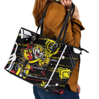 Richmond Tigers Leather Tote Bag Mascot Cartoon Football Illustration Style