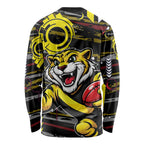 Richmond Tigers Long Sleeve Shirt Mascot Cartoon Football Illustration Style