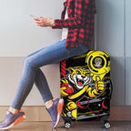 Richmond Tigers Luggage Cover Mascot Cartoon Football Illustration Style