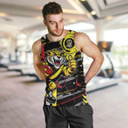 Richmond Tigers Men Tank Top Mascot Cartoon Football Illustration Style