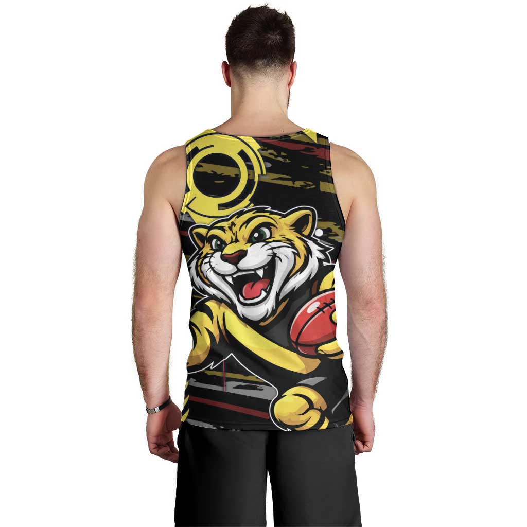 Richmond Tigers Men Tank Top Mascot Cartoon Football Illustration Style