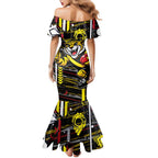 Richmond Tigers Mermaid Dress Mascot Cartoon Football Illustration Style