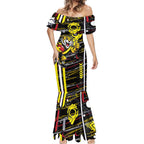 Richmond Tigers Mermaid Dress Mascot Cartoon Football Illustration Style