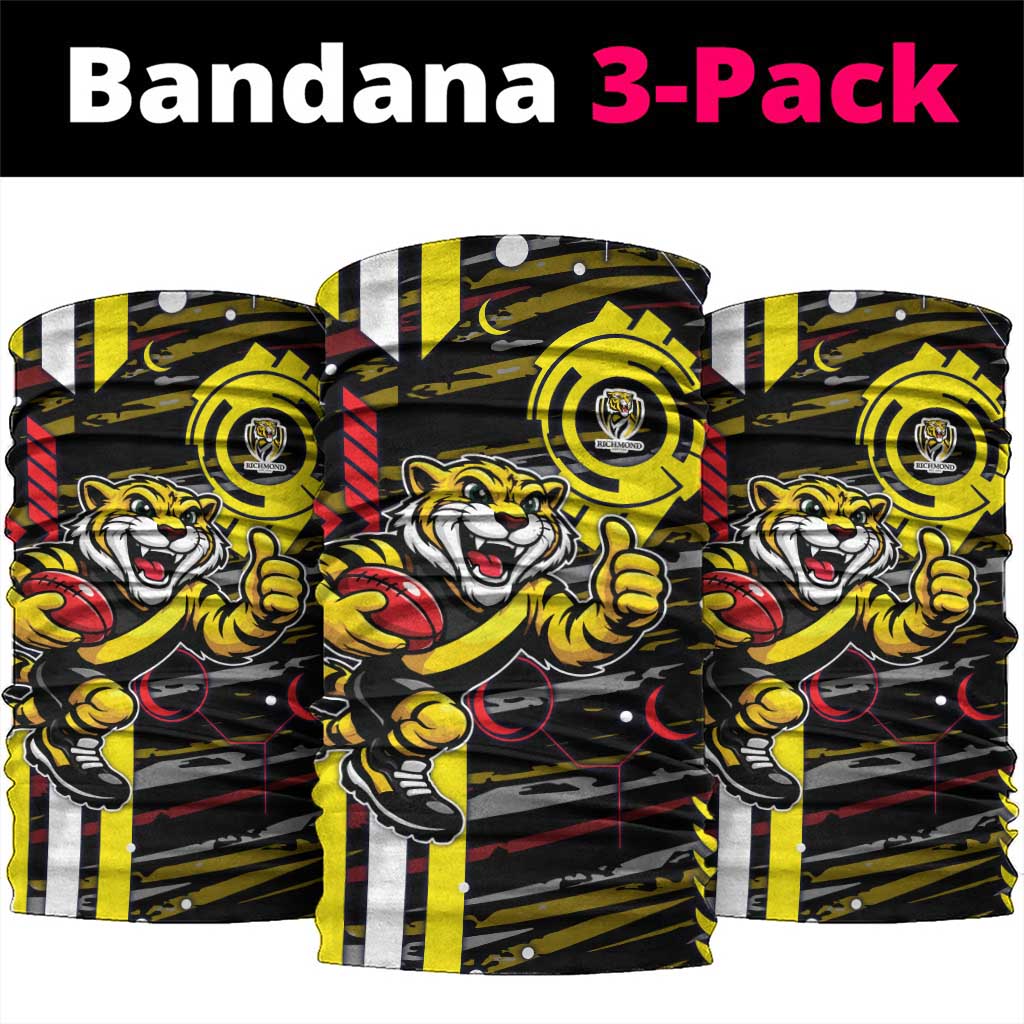 Richmond Tigers Neck Gaiter Mascot Cartoon Football Illustration Style
