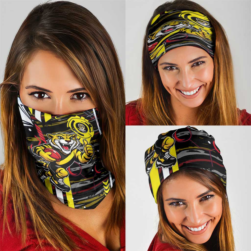 Richmond Tigers Neck Gaiter Mascot Cartoon Football Illustration Style