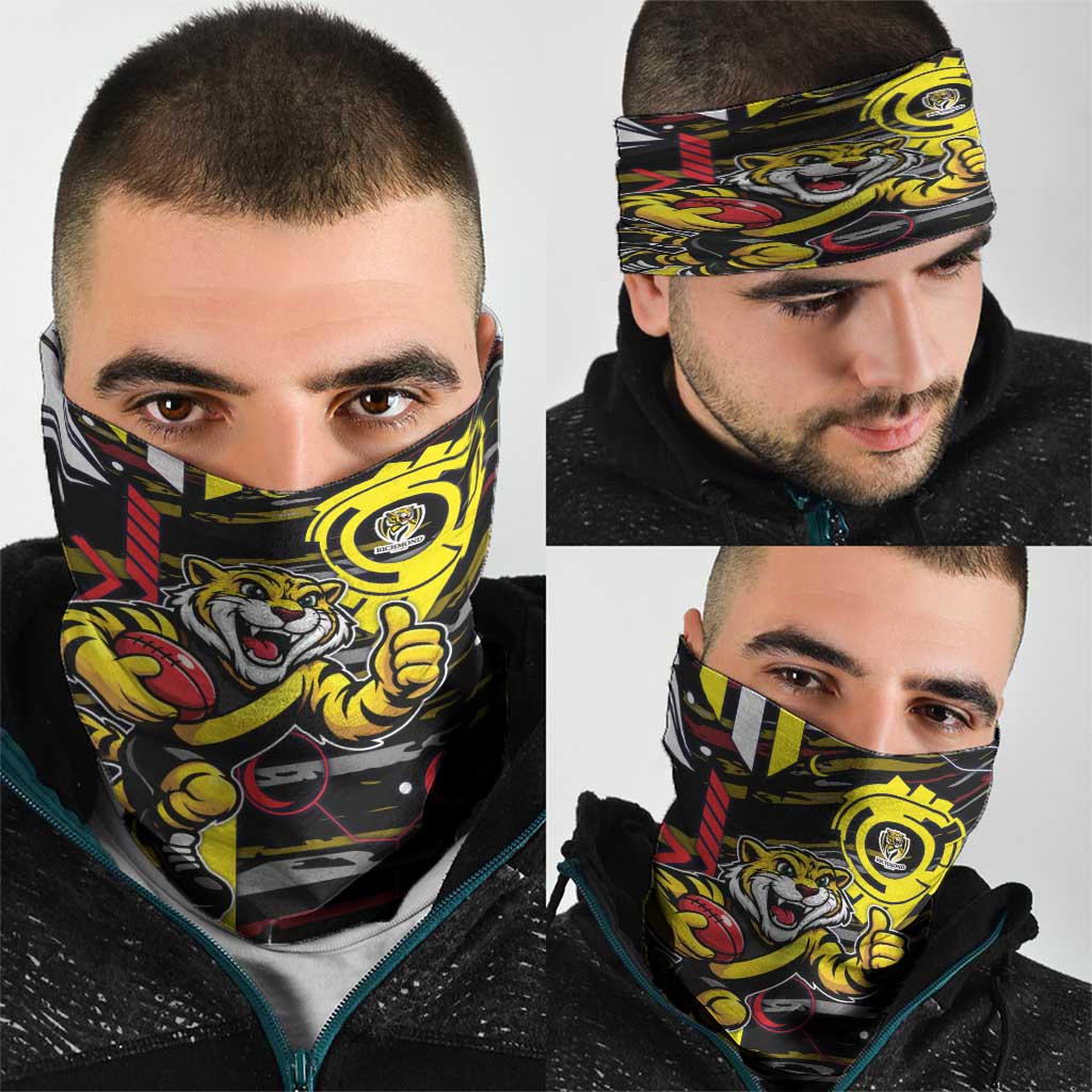 Richmond Tigers Neck Gaiter Mascot Cartoon Football Illustration Style